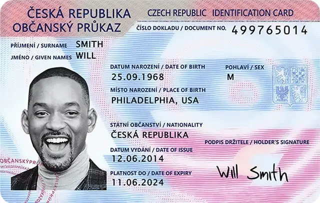 Czeski Dowód Osobisty